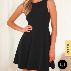 Backless black dress